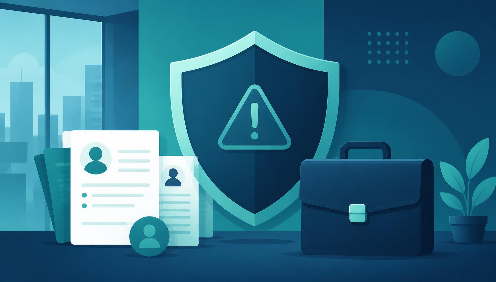 Shield and briefcase illustration representing safe hiring in Pakistan
